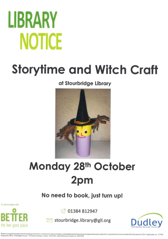 Stourbridge Library - Storytime and Witch Craft